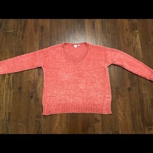 Gap Chenille  coral sweater size small